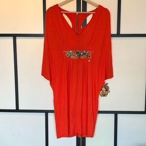 Y2K Apple Bottoms Orange dress. Size LARGE. NWT